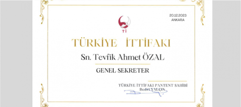Türkiye İttifakı'ndan Stratejik Atama: T. Ahmet Özal Genel Sekreter Oldu - GÜNDEM - İnternetin Ajansı