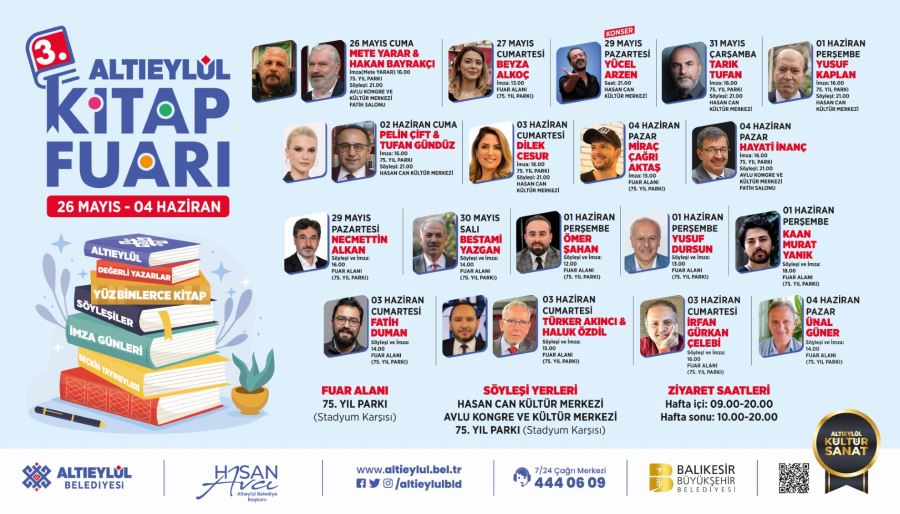 3. Altıeylül Kitap Fuarı kapılarını açıyor