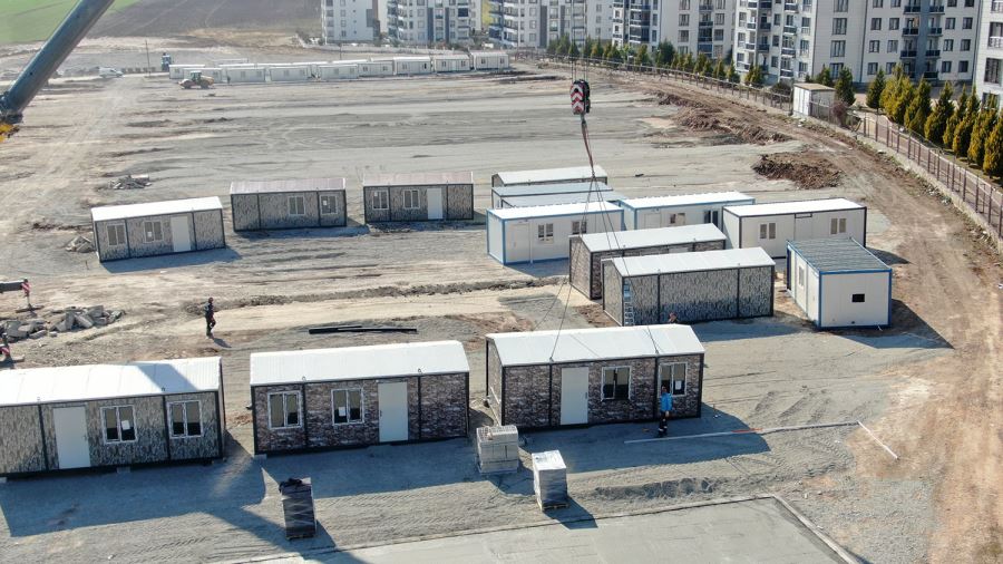 400 konteynerlik kentin altyapısı tamam, bağlantılara başlandı
