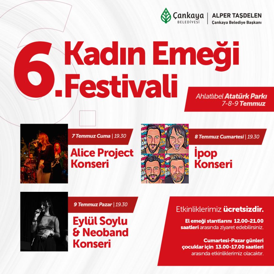 6. KADIN EMEĞİ FESTİVALİ BAŞLIYOR
