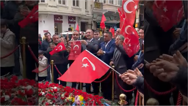 ABP BAŞKANI YALÇIN TAKSİM MEYDANI'NDA ŞEHİTLERİ ANDI!