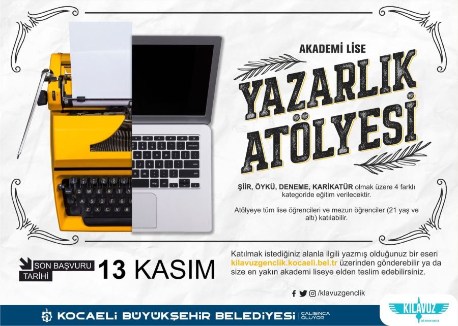 Akademi Lise Yazarlık Atölyesi’nde yeni dönem kayıtları başlıyor