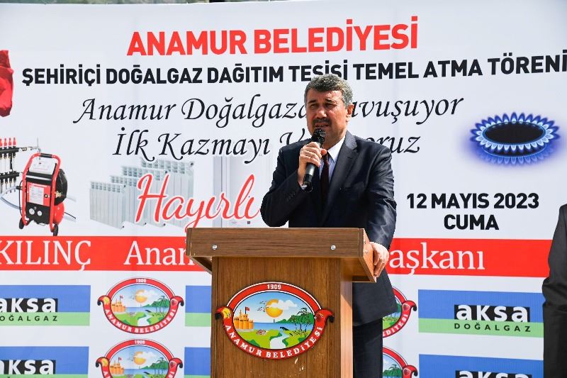 ANAMUR ŞEHİRİÇİ DOĞALGAZ DAĞITIM TESİSİ TEMEL ATMA TÖRENİ GERÇEKLEŞTİRİLDİ