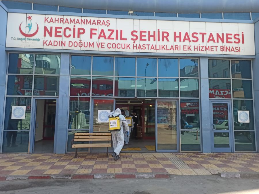 ANKARA BÜYÜKŞEHİR BELEDİYESİ ANTİBAKTERİYEL İLAÇLAMA EKİPLERİ DEPREM BÖLGESİNDE