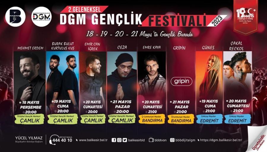 Balıkesir’de, Gençlik Festivali rüzgârı esecek