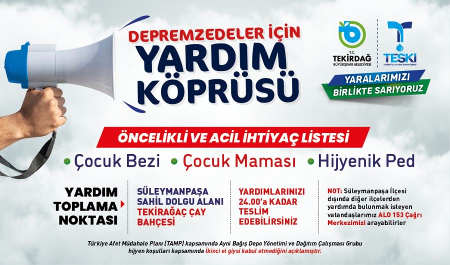 BAŞKAN ALBAYRAK “SON DEPREMZEDE VATANDAŞIMIZIN İHTİYAÇLARI KARŞILANANA DEK YARDIMLARIMIZ DEVAM EDECEK”