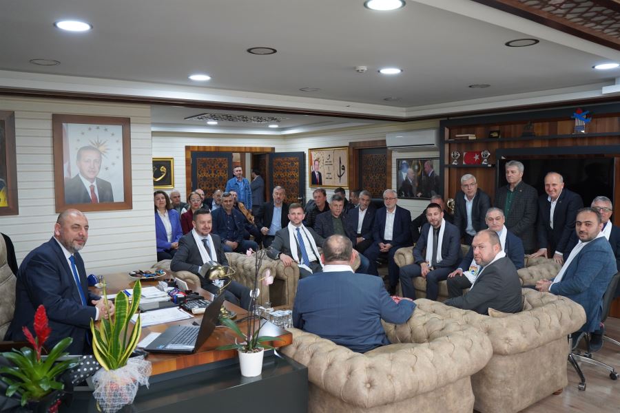 Başkan Aydın'a Kuzey Makedonya ve Bulgaristan‘dan Türk Heyetleri Ziyareti