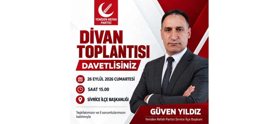 Başkan Güven Yıldız’dan Sivrice’de divan toplantısına davet - GÜNDEM - İnternetin Ajansı