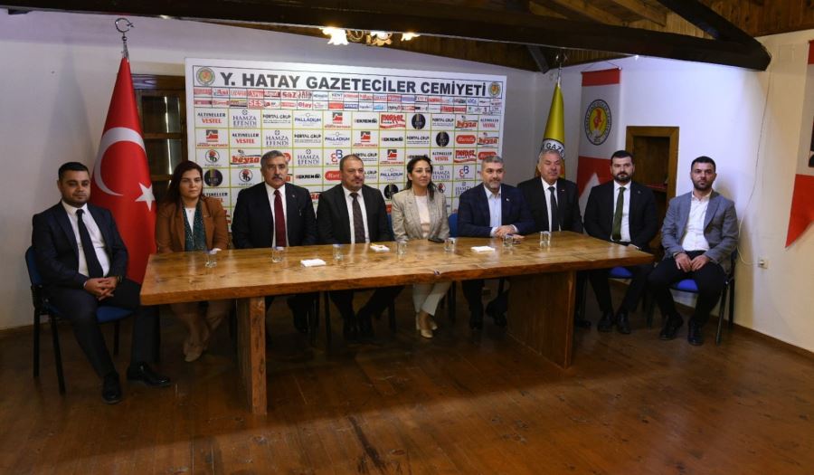 BAŞKAN YILMAZ AK PARTİ HEYETİ İLE BİRLİKTE  HASİAD YÖNETİM KURULUNU ZİYARET ETTİ