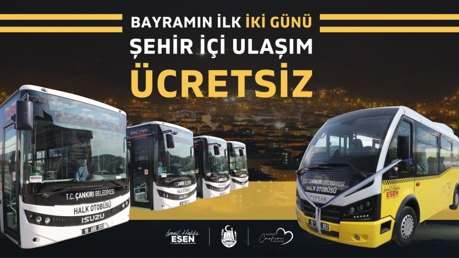 Bayramın İlk İki Günü Toplu Taşıma Ücretsiz