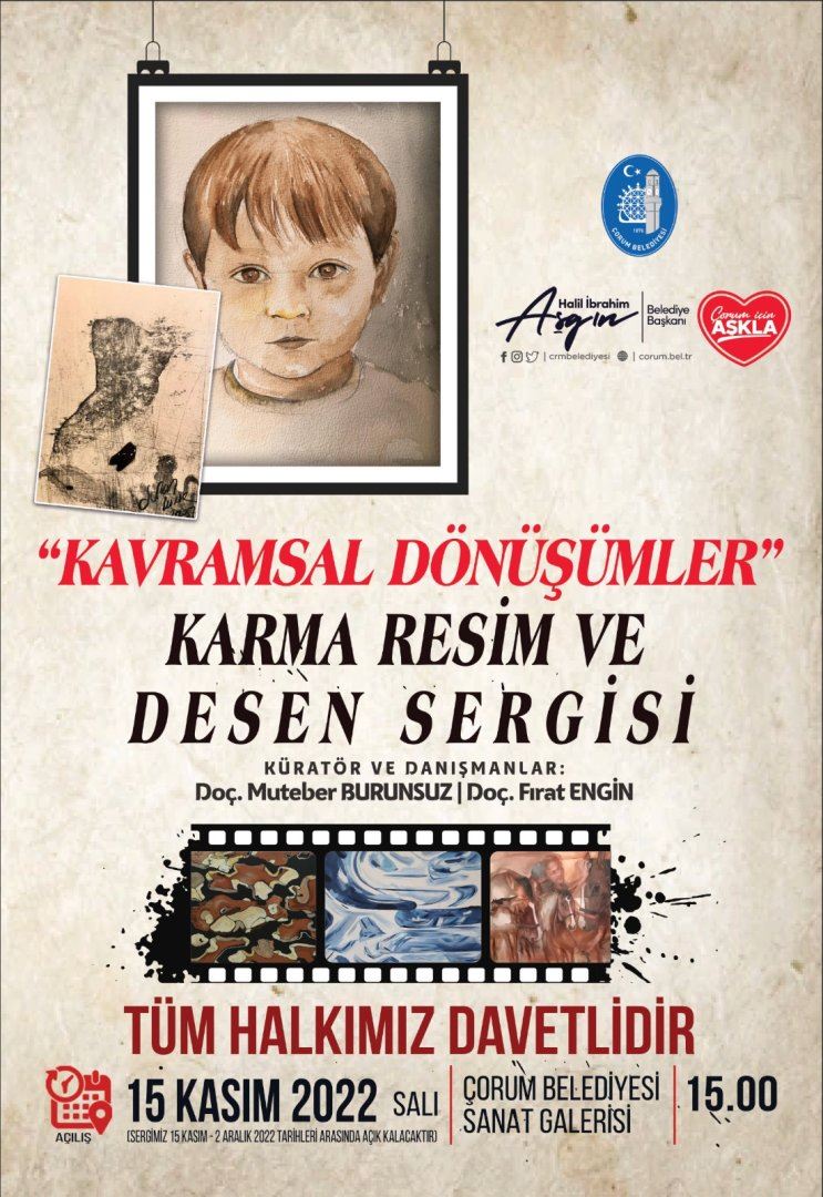 Belediyeden karma resim ve desen sergisi