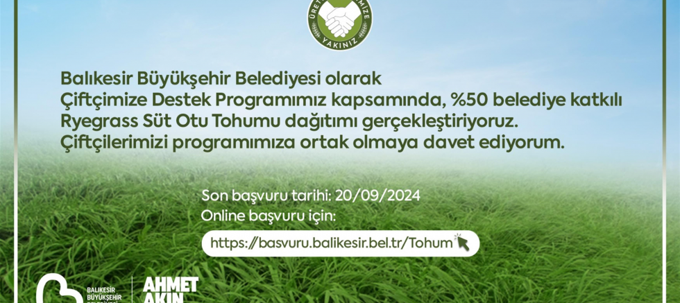 Büyükşehir den çiftçiye yüzde 50 hibeli süt otu tohumu - TÜRKİYE - İnternetin Ajansı