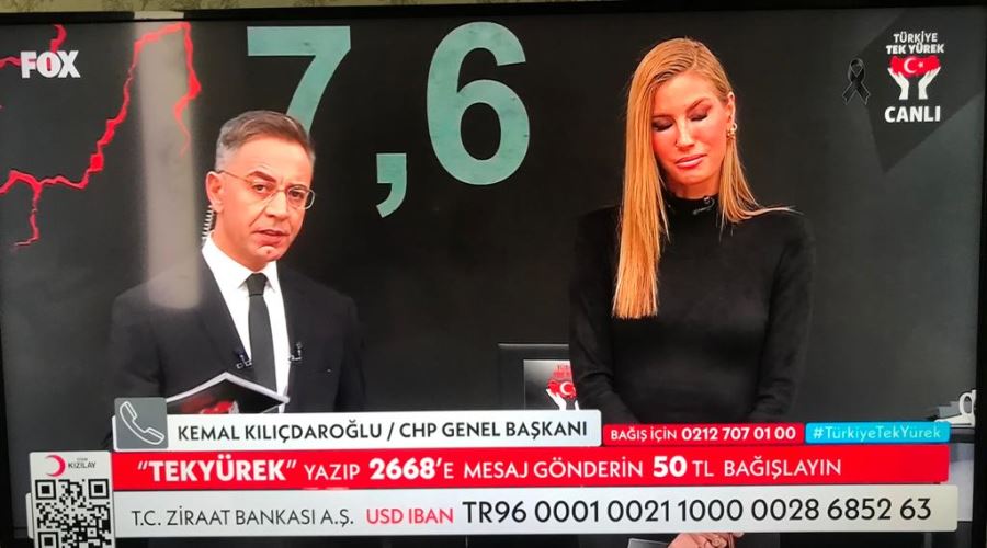 CHP Lideri Kemal Kılıçdaroğlu  ‘Türkiye Tek Yürek’ kampanyasına telefonla bağlandı.!
