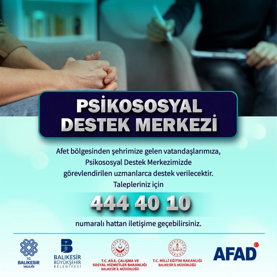 Depremzedeler için Psikososyal Destek Merkezi kuruldu