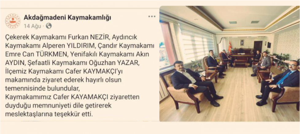 GELECEK PARTİSİ YOZGAT İL BAŞKANI AYDOĞMUŞ: 