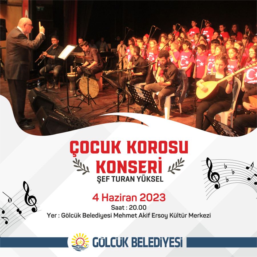 GÖLCÜK BELEDİYESİ ÇOCUK KOROSU KERVANSARAY’DA KONSERE ÇIKIYOR
