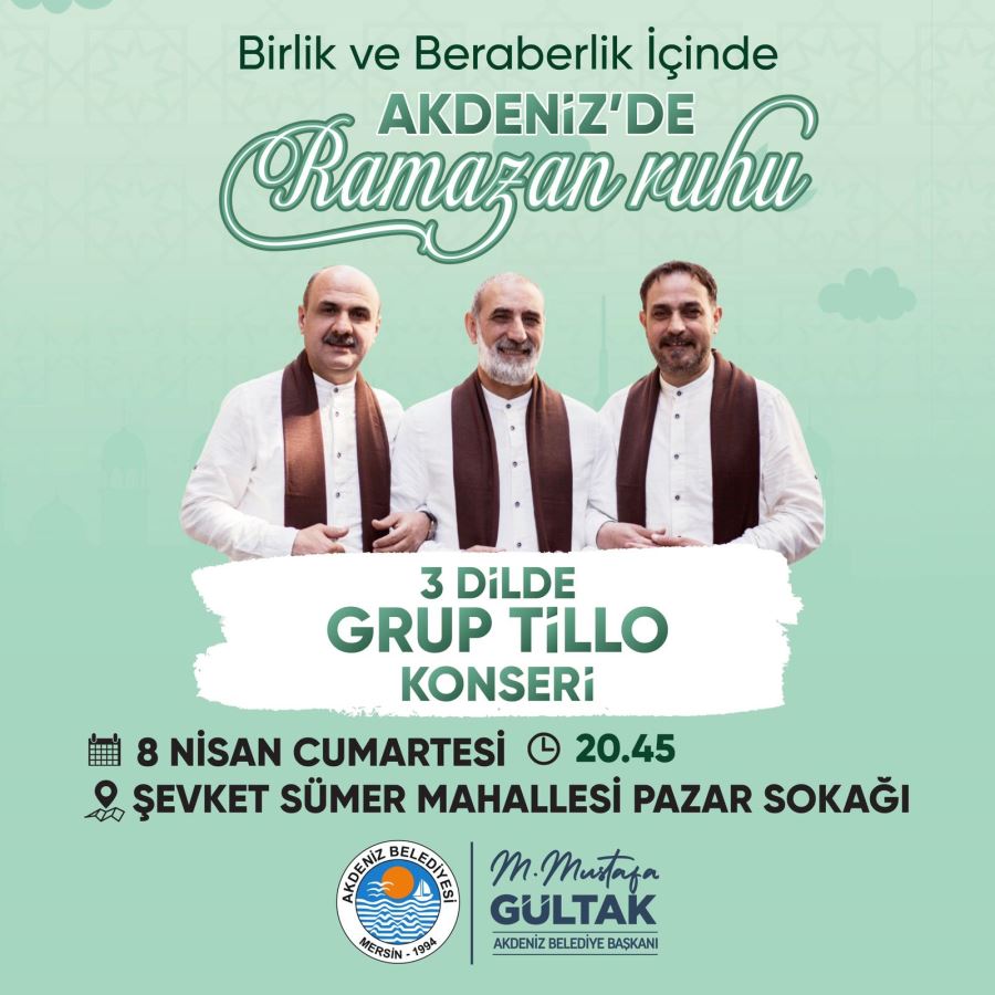 GRUP TİLLO KONSERİNE TÜM MERSİNLİLER DAVETLİ