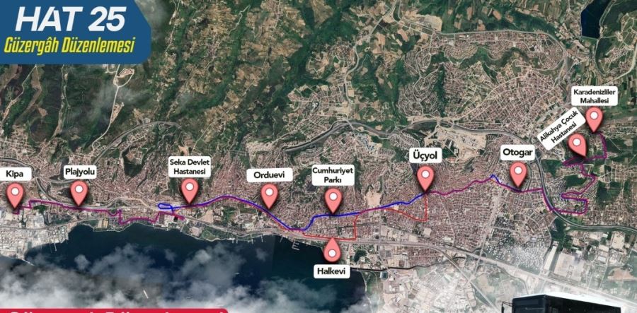 Hat 135 artık Derince’den Yuvam Akarca’ya gidecek