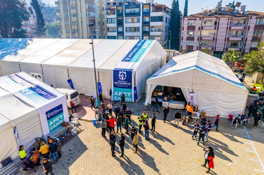 Hatay Defne’ye çadır kent kurulmaya başlandı