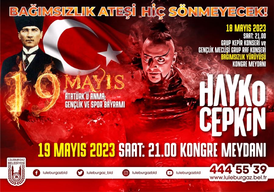 Hayko Cepkin 19 Mayıs’ta Lüleburgaz’da!