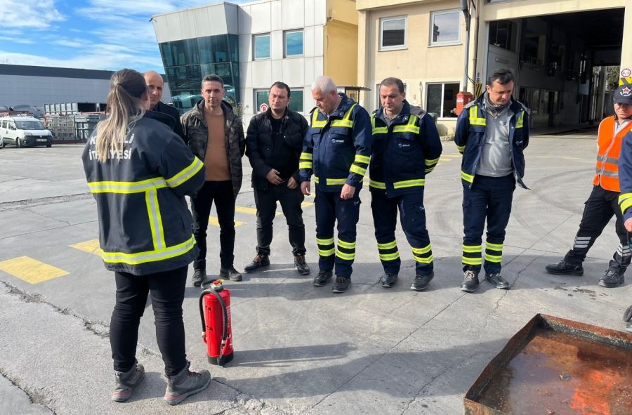 İtfaiyeden Omsan Lojistik personeline eğitim