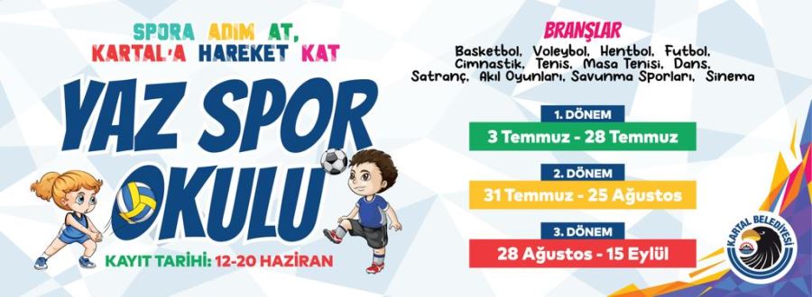 Kartal Belediyesi’nin Ücretsiz Yaz Spor Eğitimleri Başlıyor