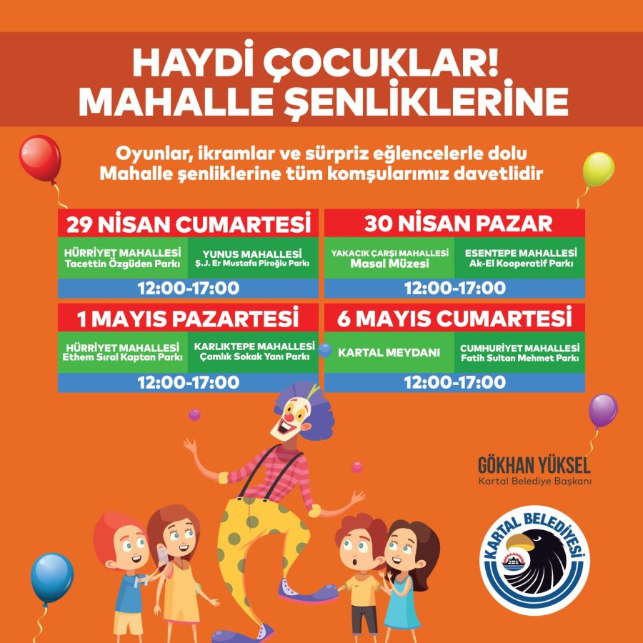 Kartallı Çocuklar Mahalle Şenliklerinde Buluşuyor