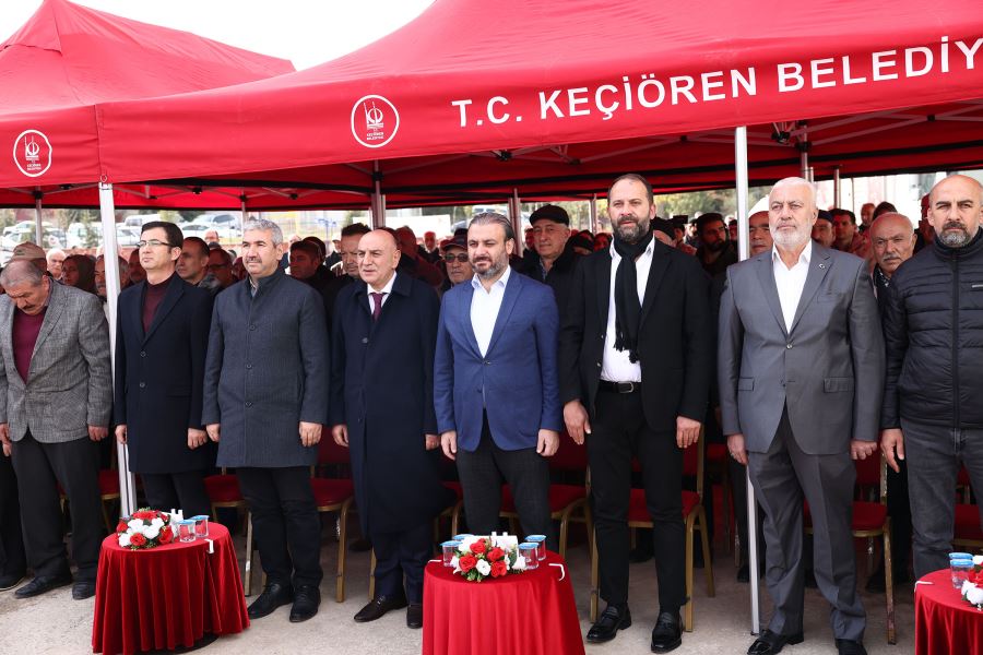KEÇİÖREN’DE YENİ MAHALLE KONAĞI VE KÜLTÜR MERKEZİNİN TEMELLERİ ATILDI
