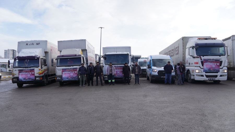 KEÇİÖREN’DEKİ YARDIM SEFERBERLİĞİNDE 45 TIR GÖNDERİLDİ