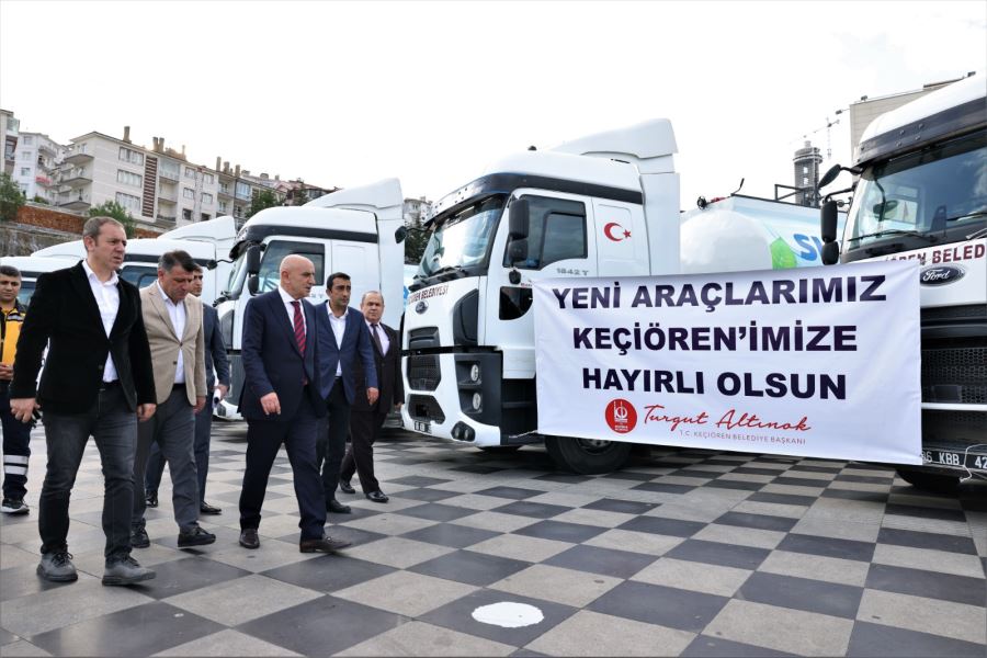 KEÇİÖREN’İN YENİ HİZMET ARAÇLARI SERGİLENİYOR