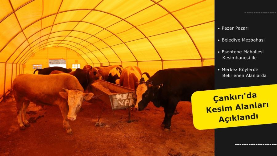 Kurban Kesim Alanları Açıklandı