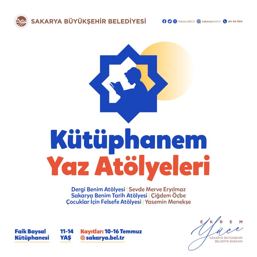 Kütüphanem Yaz Atölyeleri için kayıtlar başlıyor