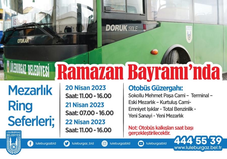 Lüleburgaz’da mezarlık seferleri belli oldu