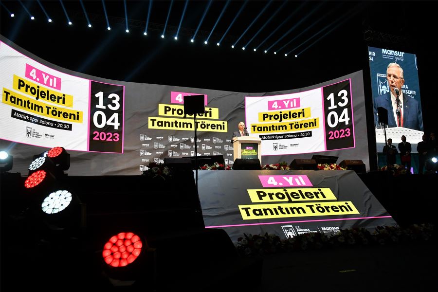 MANSUR YAVAŞ 4 YILIN HESABINI VERDİ: ANKARA BÜYÜKŞEHİRDEN 4. YIL PROJELERİ TANITIM TÖRENİ