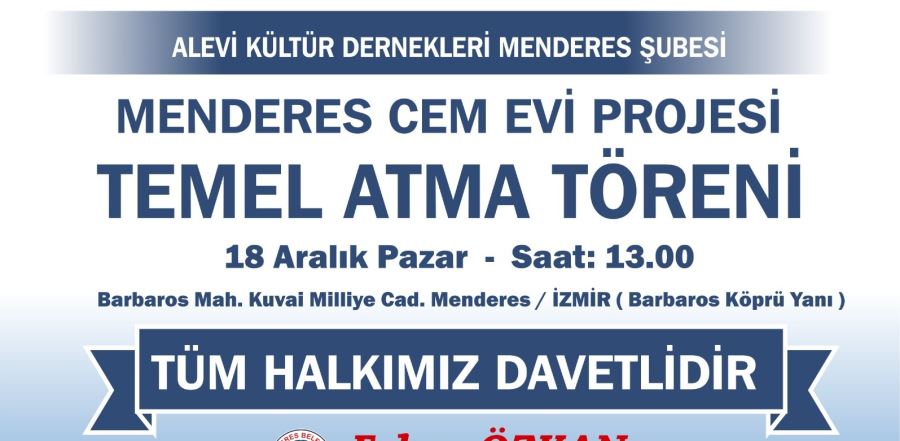 Menderes’te Cemevi’nin temeli atılıyor