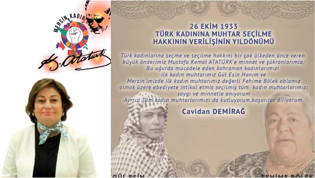 MERSİN KADIN GRUBU SÖZCÜSÜ DEMİRAĞ:EŞİTLİK MAHALLEDE BAŞLAR!