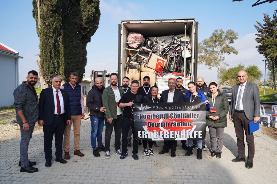 NÜRNBERGLİ GÖNÜLLÜLER TARAFINDAN TARSUS BELEDİYESİ’NE 2 TIR ULAŞTI