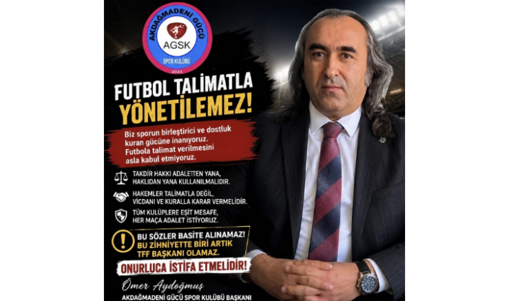 Ömer Aydoğmuş’tan TFF Başkanı Hacıosmanoğlu’na Sert Tepki: “Futbol Talimatla Yönetilmez” - GÜNDEM - İnternetin Ajansı