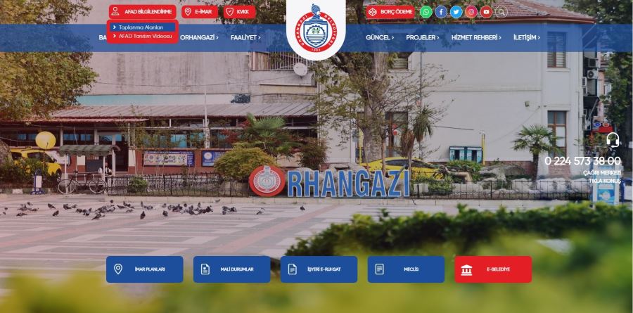 Orhangazi Belediyesi Resmi Web Sitesi Üzerinden Toplanma Alanlarına Erişim Güncellendi