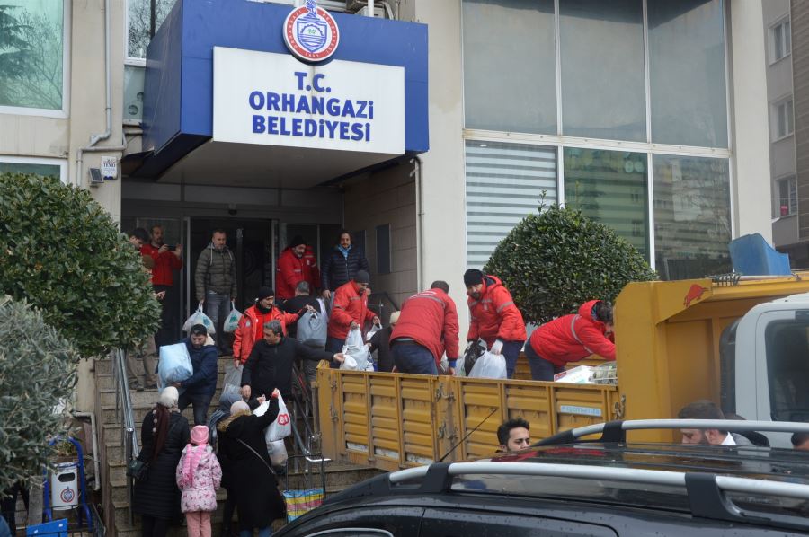 Orhangazi’den Deprem Bölgesine Oluşturulan Gönül Köprüsü Güçlenerek Devam Ediyor