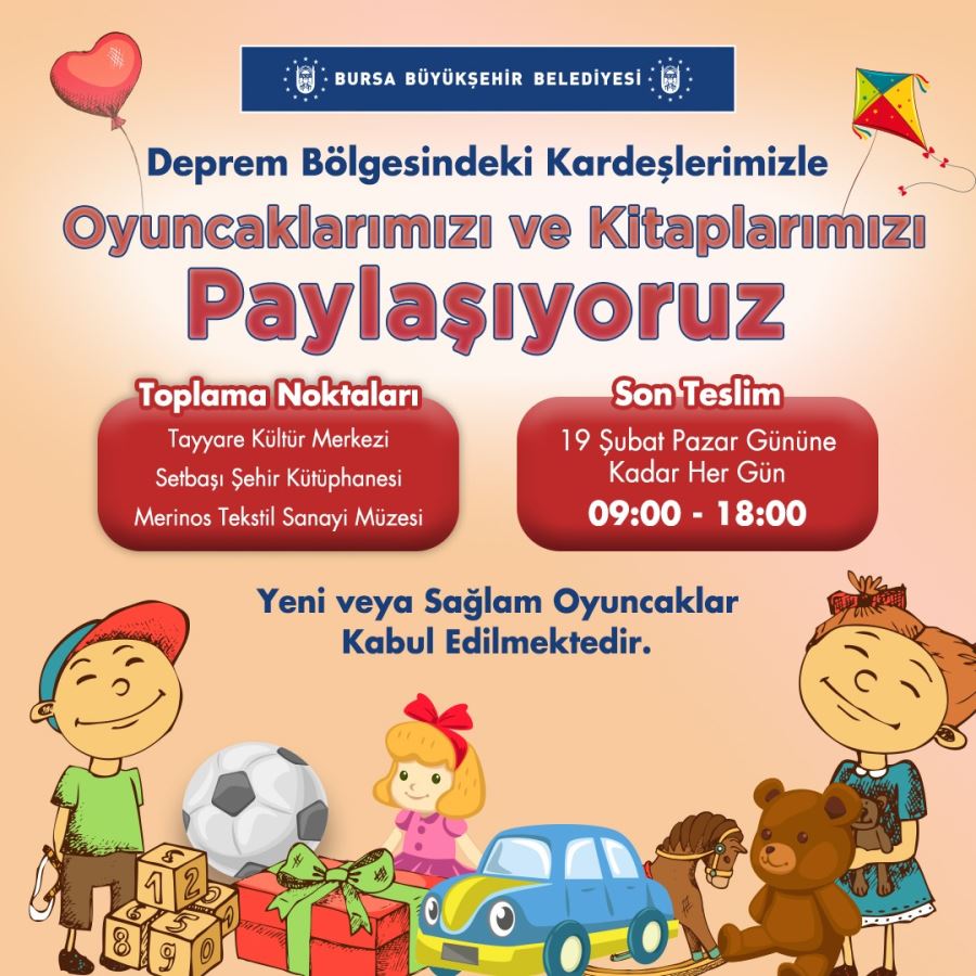 Oyuncaklar deprem bölgesine