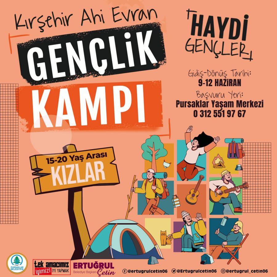 Pursaklar Gençlik Kampı Ateşini Yakıyor