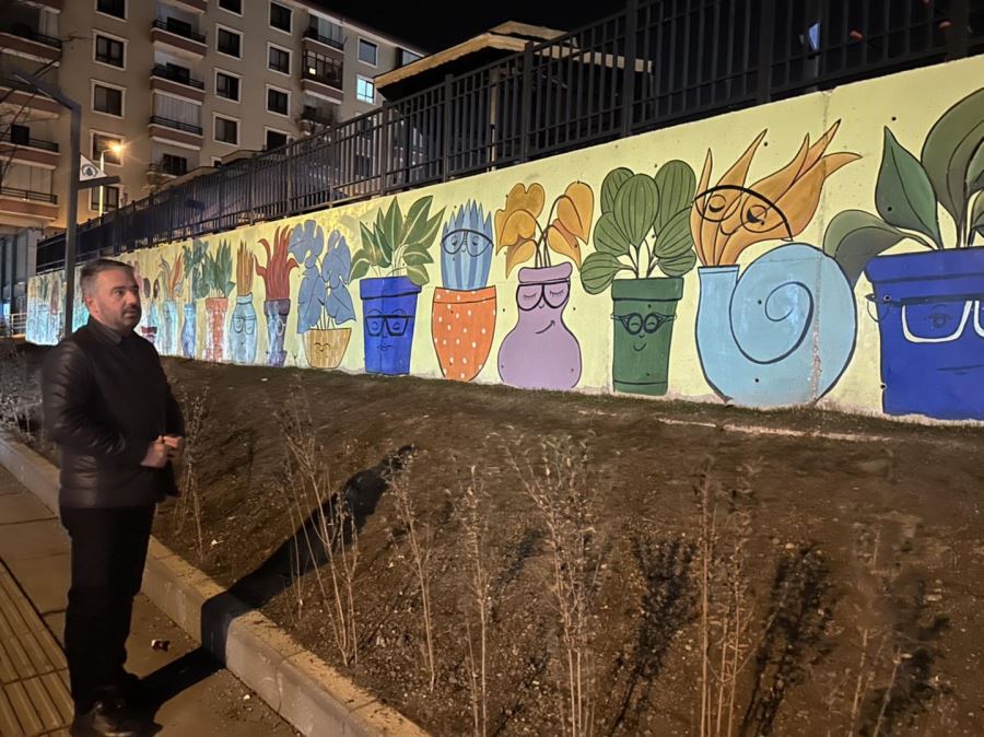 Pursaklar'da Duvarlar Çiçek Açıyor