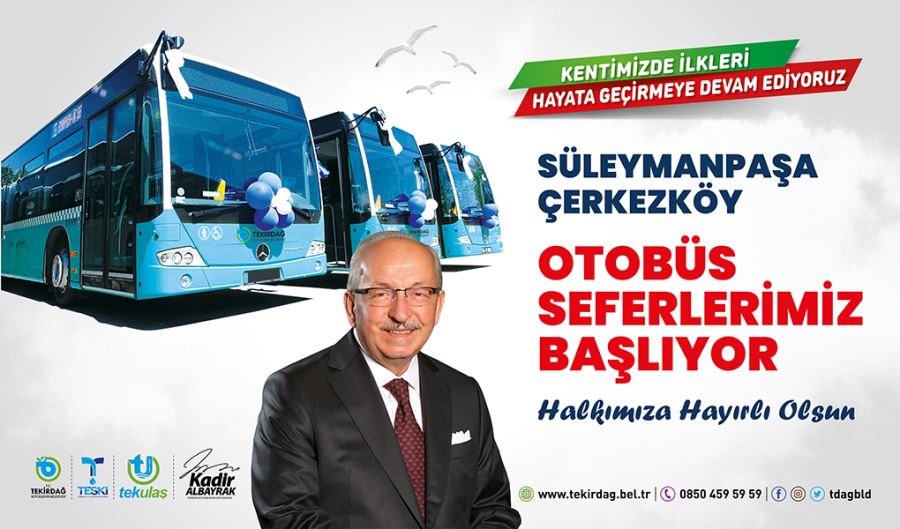 SÜLEYMANPAŞA-ÇERKEZKÖY SEFERLERİ BAŞLIYOR