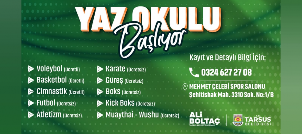 TARSUS BELEDİYESİ TARAFINDAN DÜZENLENEN YAZ OKULLARI BAŞLIYOR - TÜRKİYE - İnternetin Ajansı