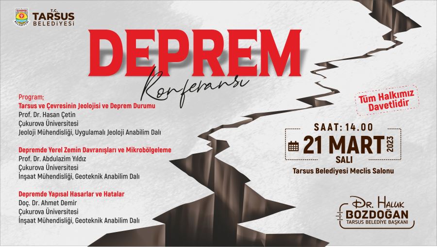 TARSUS BELEDİYESİ’NDEN “DEPREM” KONULU BİLGİLENDİRME TOPLANTISI