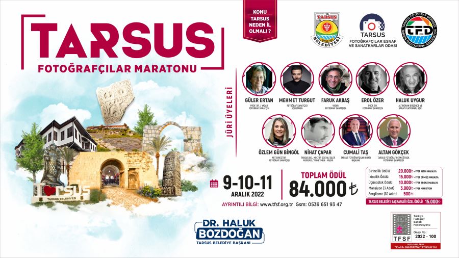 TARSUS NEDEN İL OLMALI?” KONUSU İLE FOTOĞRAFÇILAR MARATONU BAŞLIYOR