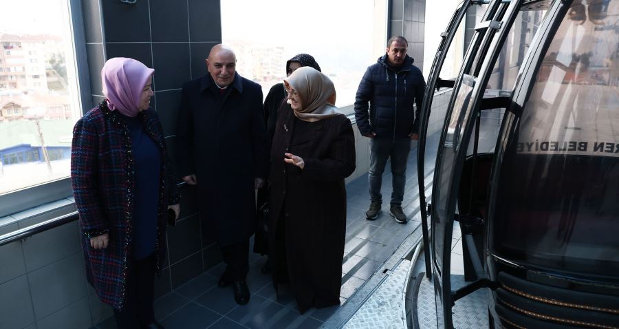 TELEFERİĞİN BAKIMI TAMAMLANDI İLK TURU BAŞKAN ALTINOK ATTI