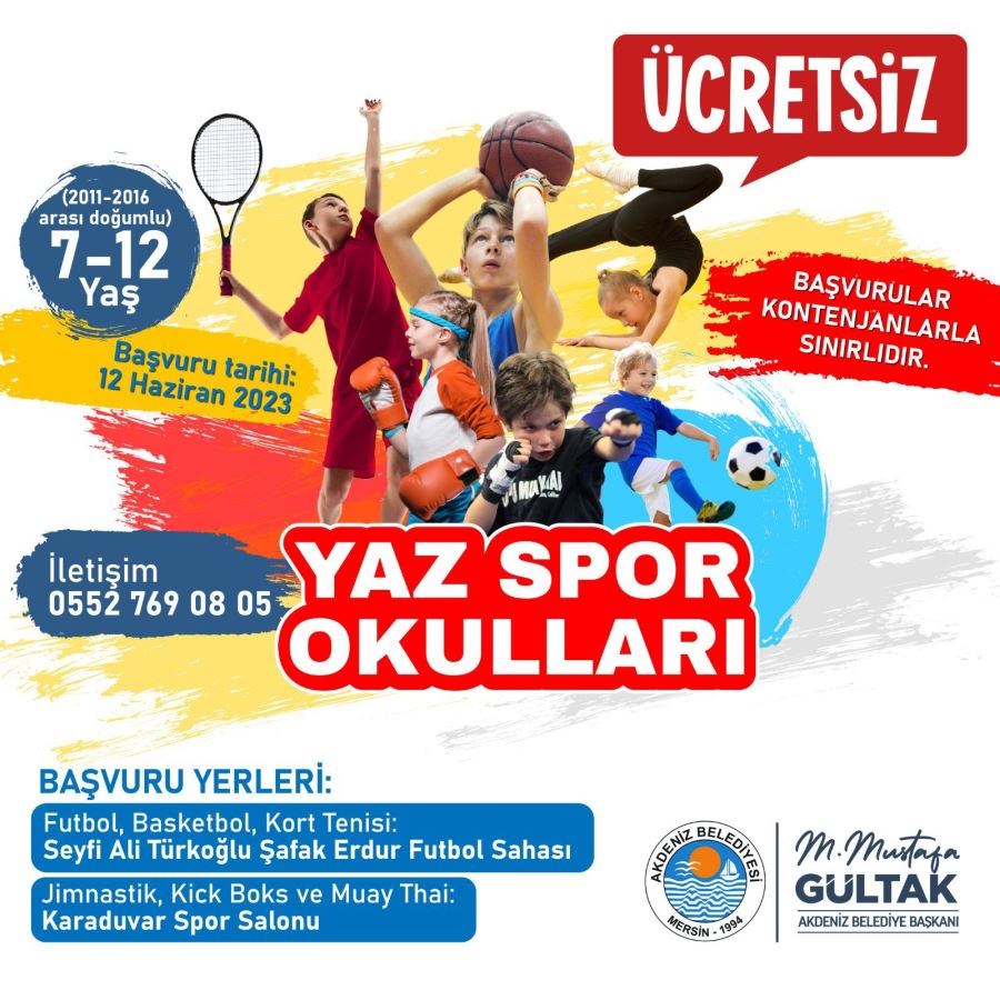 YAZ SPOR OKULLARI AKDENİZLİ ÇOCUKLARI BEKLİYOR