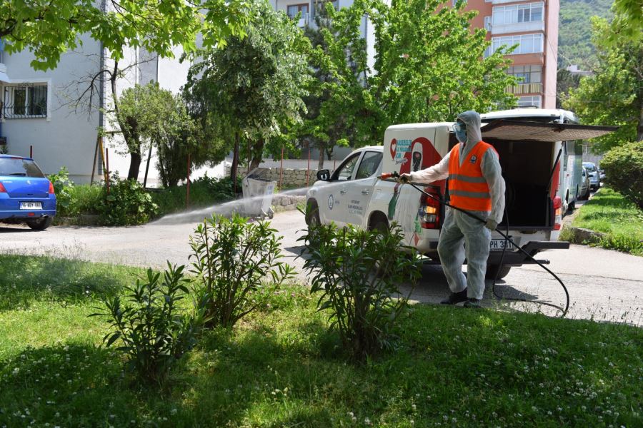 YILDIRIM’DA İLAÇLAMA ÇALIŞMALARI DEVAM EDİYOR